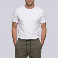 Medium Khaki Regular Fit Standard Cut Elasticated Waist Cotton Bermuda Shorts