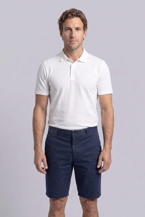 Dark Navy Regular Fit Standard Cut Bermuda Shorts