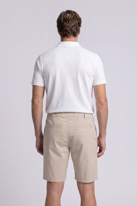 Taş Regular Fit Standart Kesim Çizgili Beli Lastikli Cepli Bermuda Şort