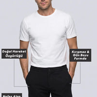 Siyah Techno-Line Regular Fit Çıtçıtlı Beli Lastikli Örme Esnek Sweat Şort