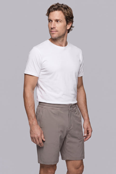 Medium Mink Regular Fit Knitted Shorts