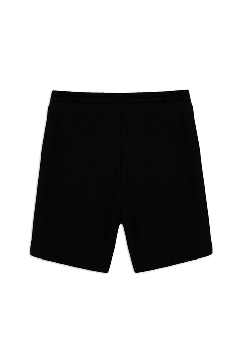 Siyah Beli Lastikli İpli Cepli Penye Kumaş Pamuklu Spor Sweat Şort