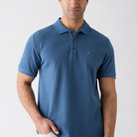 İndigo Regular Fit Düğmeli Polo Yaka Nakışlı %100 Pamuk Tişört