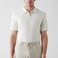 Stone Collar Polo Regular Fit Cotton Patterned T-shirt