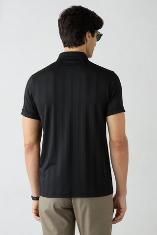  Siyah Polo Yaka Slim Fit Tişört