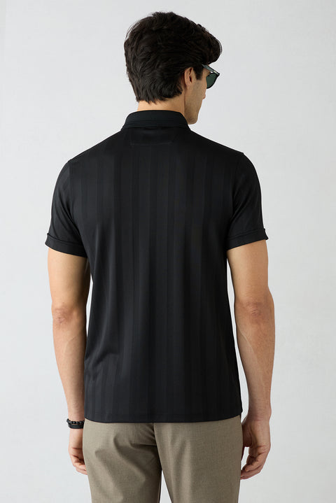 Black Polo Shirt Slim Fit T-shirt