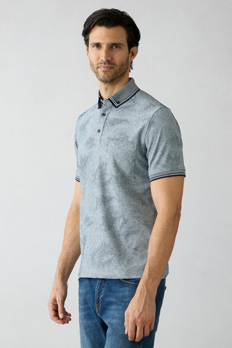 Medium Navy Polo Collar Regular Fit T-shirt