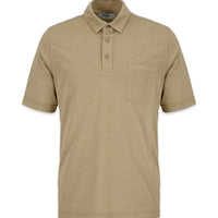 Light Beige Polo Collar Regular Fit T-shirt