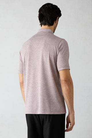  Açık Bordo Polo Yaka Regular Fit Cepli Tişört