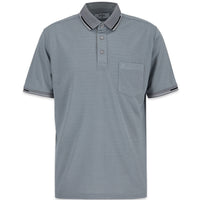 Medium Grey Polo Collar Regular Fit T-shirt
