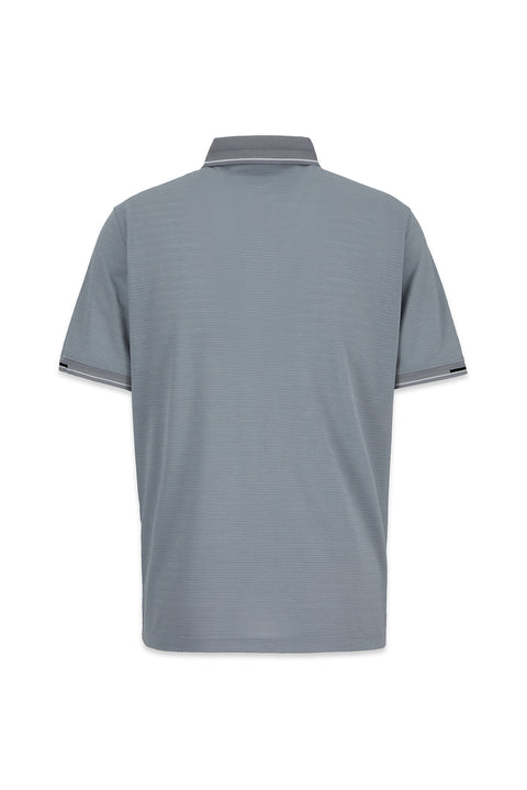 Medium Grey Polo Collar Regular Fit T-shirt