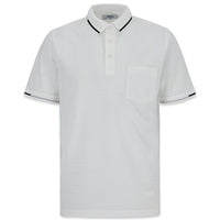 White Polo Collar Regular Fit T-shirt