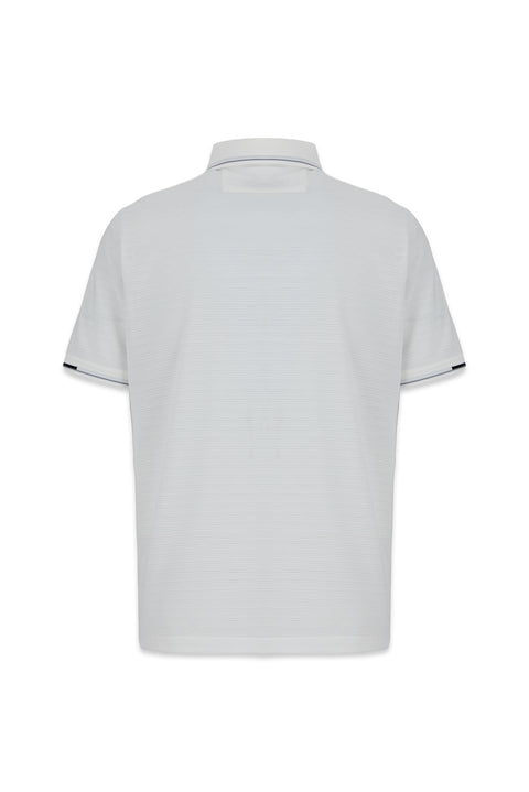 White Polo Collar Regular Fit T-shirt