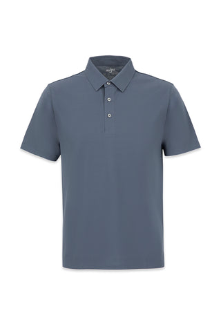  İndigo Polo Yaka Regular Fit İpek Karışımlı Dikişsiz Örme Tişört