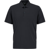 Medium Anthracite Regular Fit Polo Collar Knit Silk Blend T-shirt