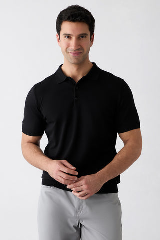  Siyah Regular Fit Polo Yaka Triko T-shırt