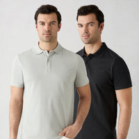 F30 Regular Fit Cotton Plain Polo Shirt Set of 2