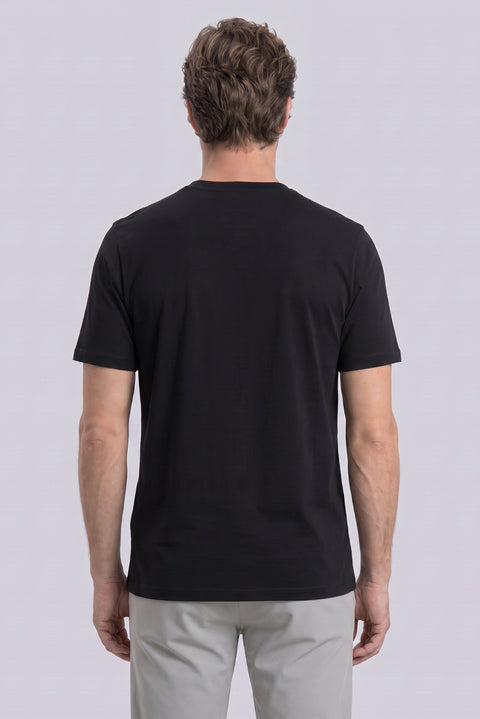191 Crew Neck Regular Fit 100% Cotton Printed - Plain 2-Pack T-Shirt Set