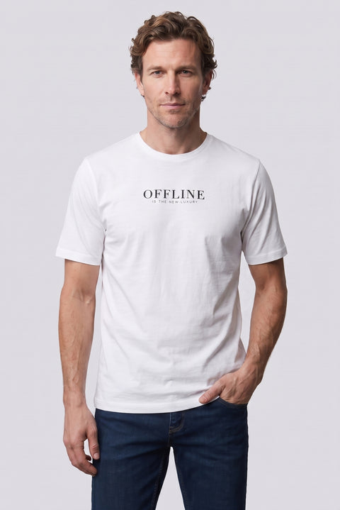 Off-White-Black Crew Neck Regular Fit 100% Cotton Printed - Plain 2-Pack T-Shirt Set