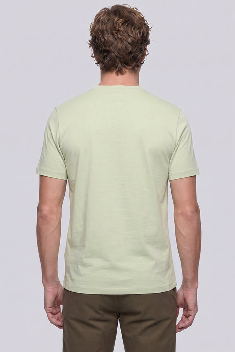 Medium Khaki-Forest Green Crew Neck Regular Fit 100% Cotton Printed - Plain 2-Pack T-Shirt Set