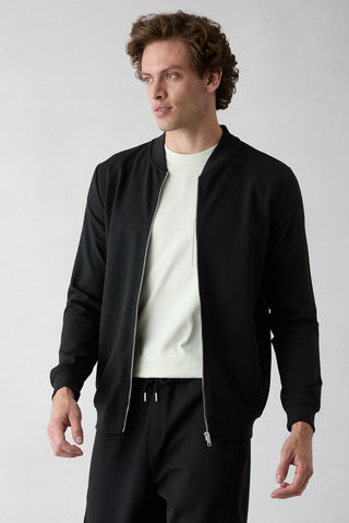  Siyah Fermuarlı Esnek Bomber Sweat Hırka