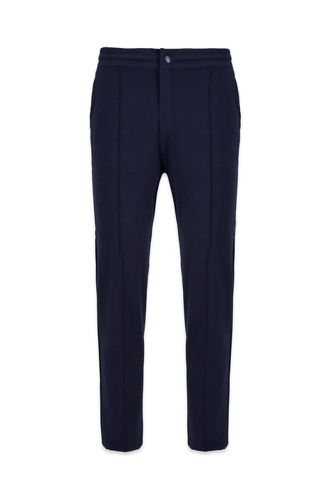Orta Lacivert Techno-Line Cepli Likralı Esnek Beli Lastikli İpli Sweatpant / Eşofman Altı