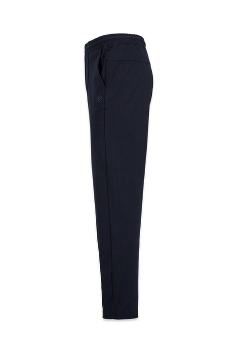 Dark Navy Regular Fit Lycra Plain Sweatpants with Drawstring Elastic Waist