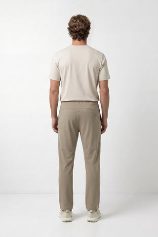  Orta Bej Techno-Line Cepli Beli Lastikli Cepli Likralı Esnek Sweatpant / Eşofman Altı