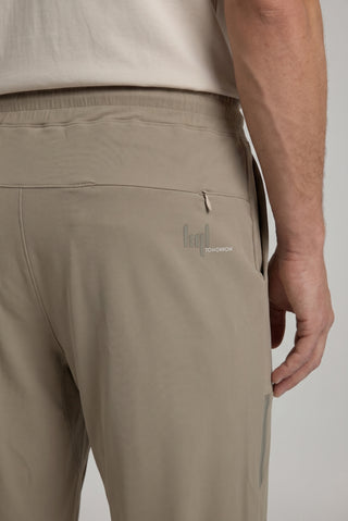  Orta Bej Techno-Line Cepli Beli Lastikli Cepli Likralı Esnek Sweatpant / Eşofman Altı