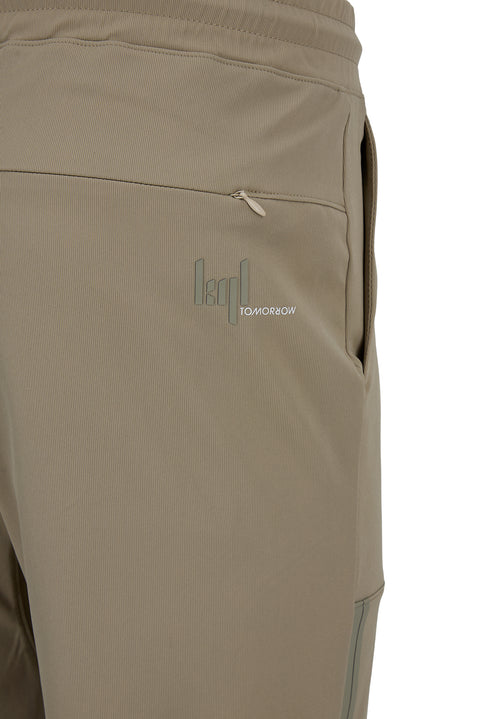 Orta Bej Techno-Line Cepli Beli Lastikli Cepli Likralı Esnek Sweatpant / Eşofman Altı