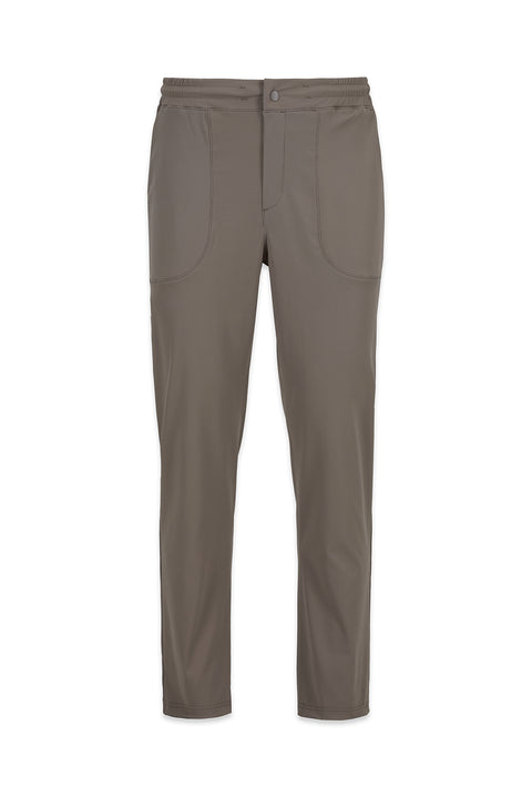 Medium Mink Regular Fit Lycra Plain Sweatpants with Drawstring Elastic Waist