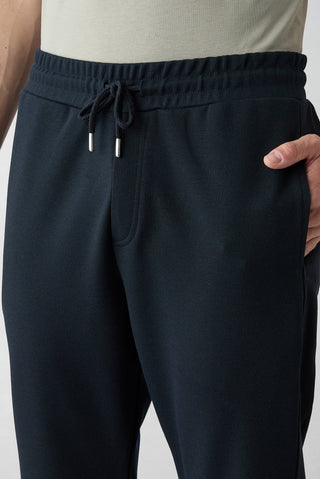  Koyu Lacivert Beli Lastikli İpli Cepli Likralı Sweatpant / Eşofman Altı