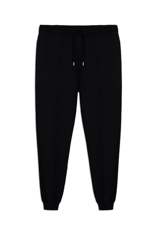  Siyah Beli Lastikli İpli Cepli Pamuklu Sweatpant / Eşofman Altı