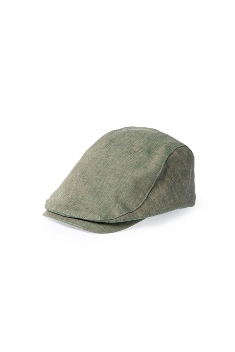 Medium Khaki Linen Cap