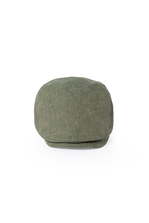 Medium Khaki Linen Cap