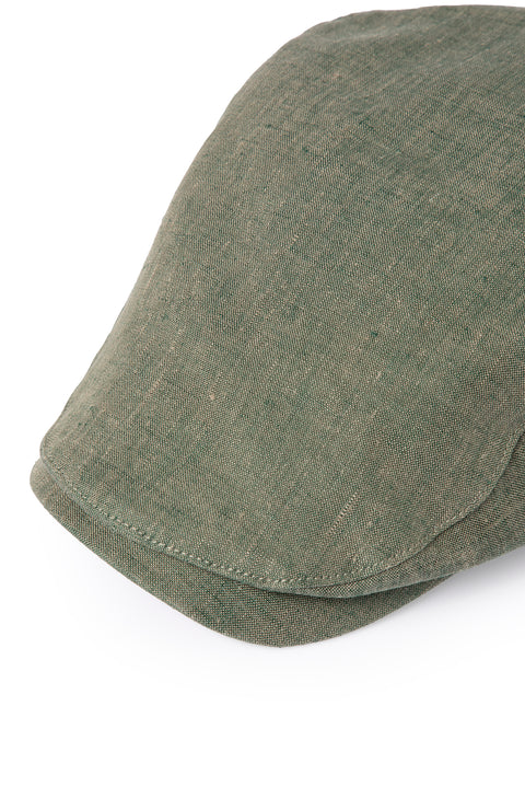 Medium Khaki Linen Cap