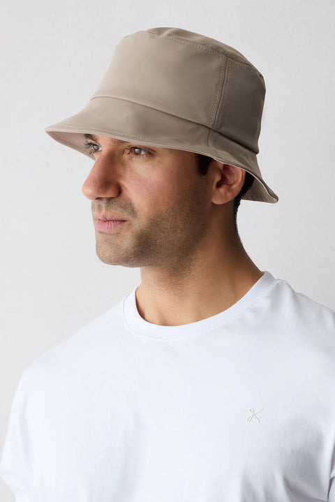 Light Beige Techno-Line Bucket Bermuda Hat