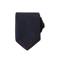 Medium Navy Blue Patterned Tie (75)