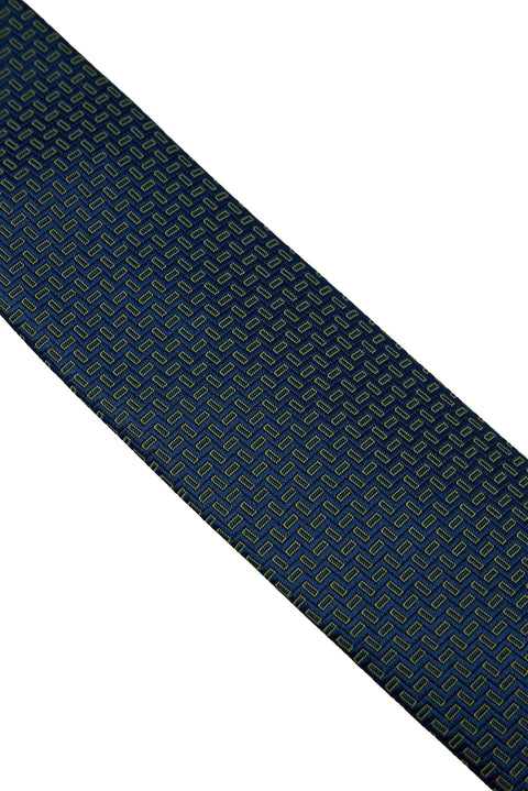 Dark Navy Patterned Tie (75)