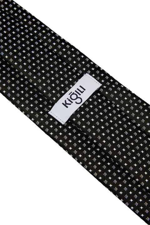 Black Patterned Tie