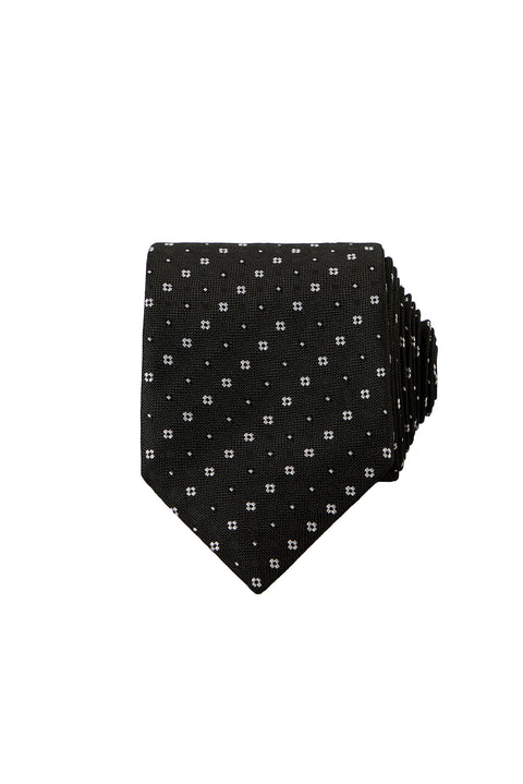 Black Patterned Tie (75)