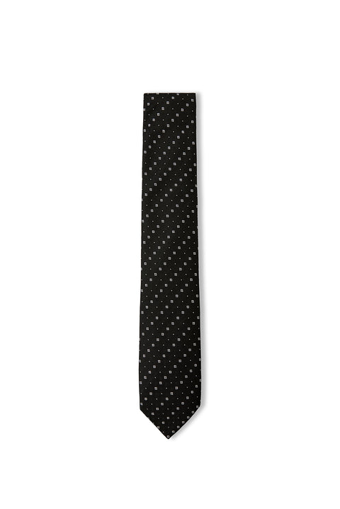 Black Patterned Tie (75)
