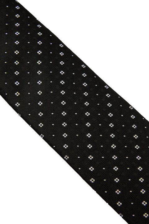 Black Patterned Tie (75)
