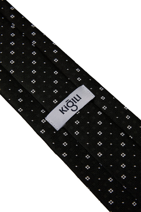 Black Patterned Tie (75)
