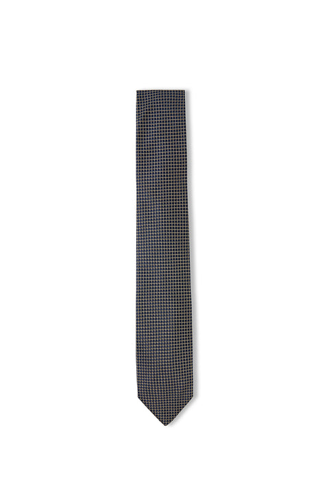 Medium Navy Patterned Tie