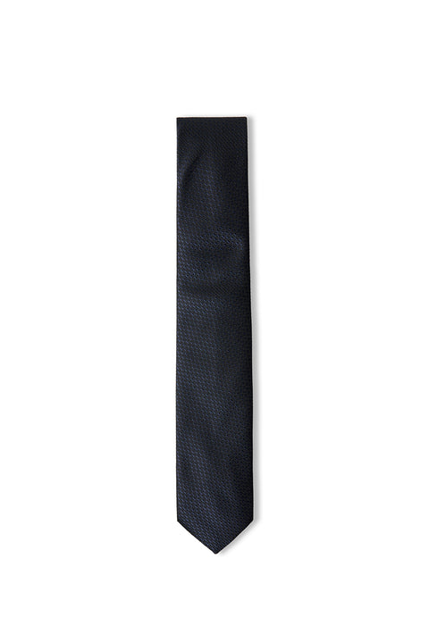 Dark Navy Patterned Tie (75)
