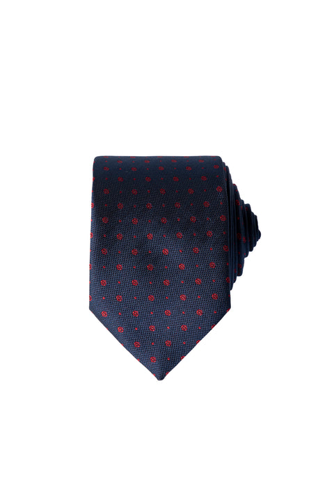 Dark Navy Patterned Tie