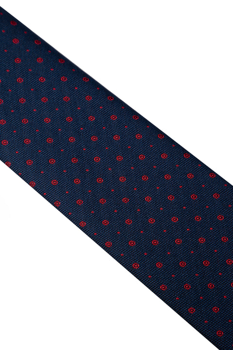 Dark Navy Patterned Tie
