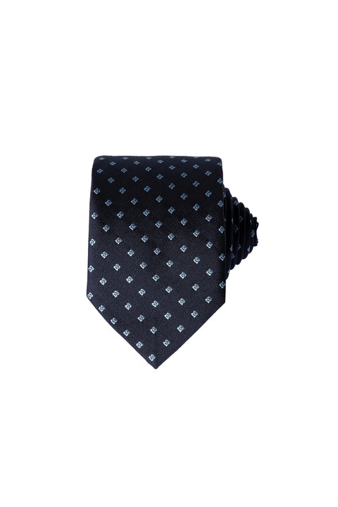 Dark Navy Patterned Tie