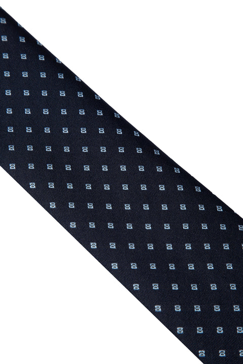 Dark Navy Patterned Tie